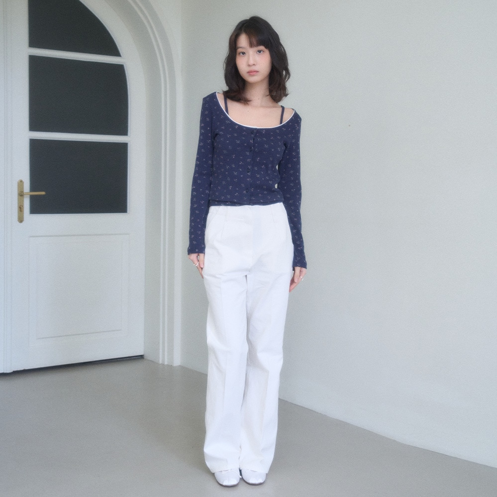 STANDARD COTTON PANTS-WHITE