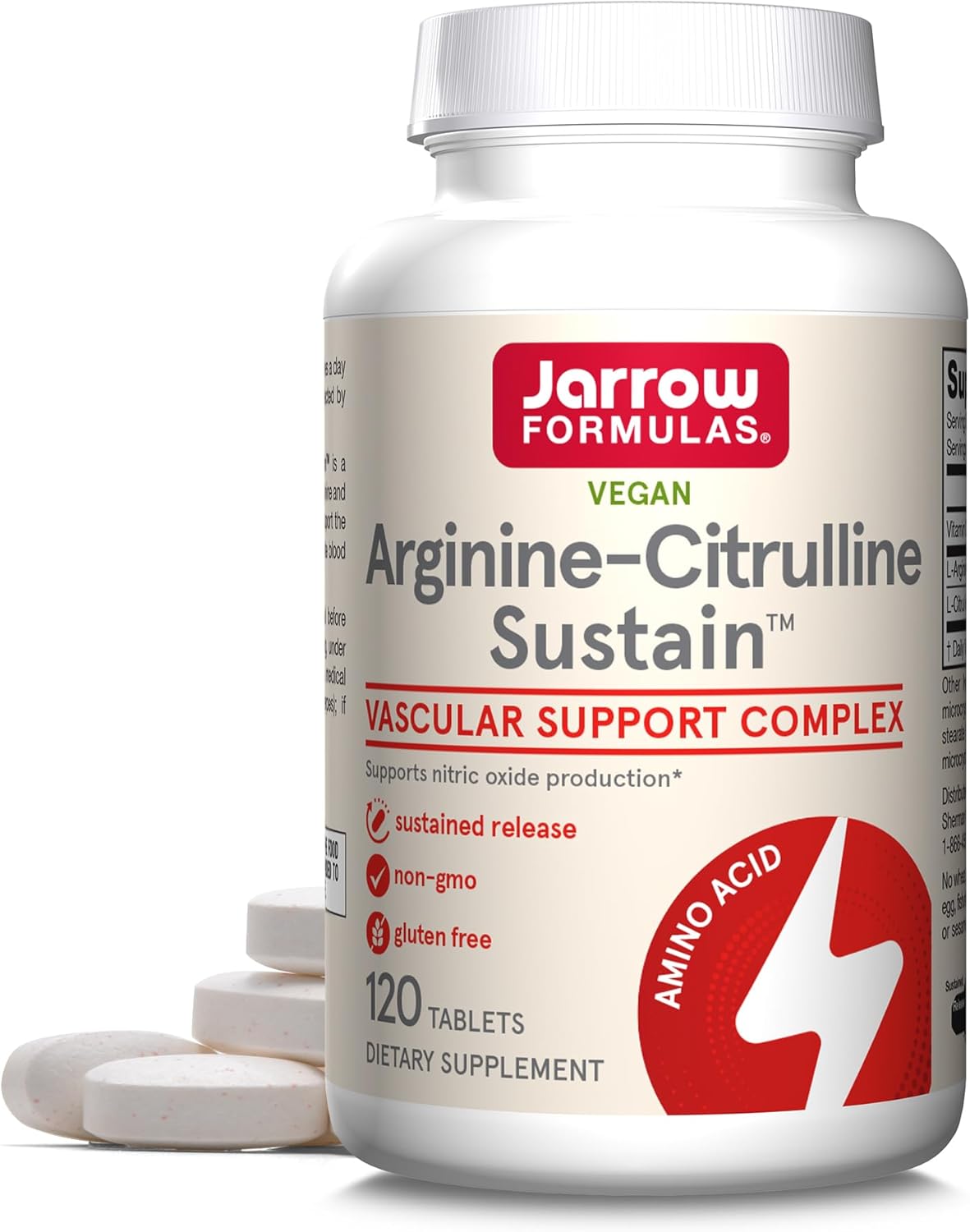 Jarrow ジャローArginine-Citrulline Sustain 120錠 タブレット.