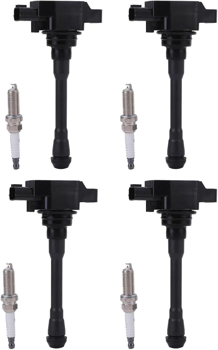 日産 用 イリジウム スパークプラグ ＆ イグニッションコイル 4個セット 点火 セレナ C25 NC25 22401-ED815 22448-1KT0A 等 社外品