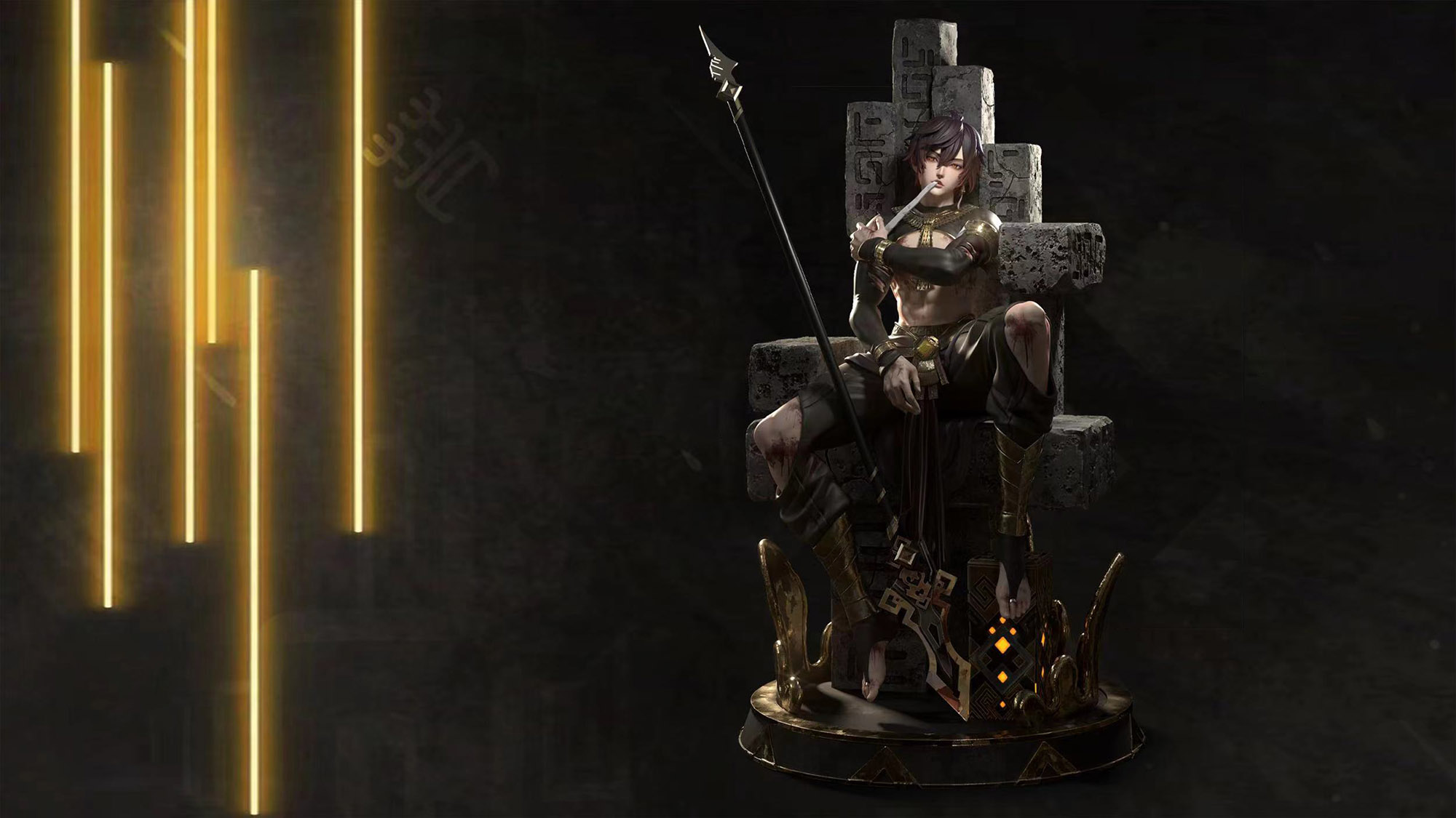 鍾離 しょうり フィギュア 1/6スケール 塗装済み完成品 ガレージキット R.E.D.S 限定販売 スタチュー