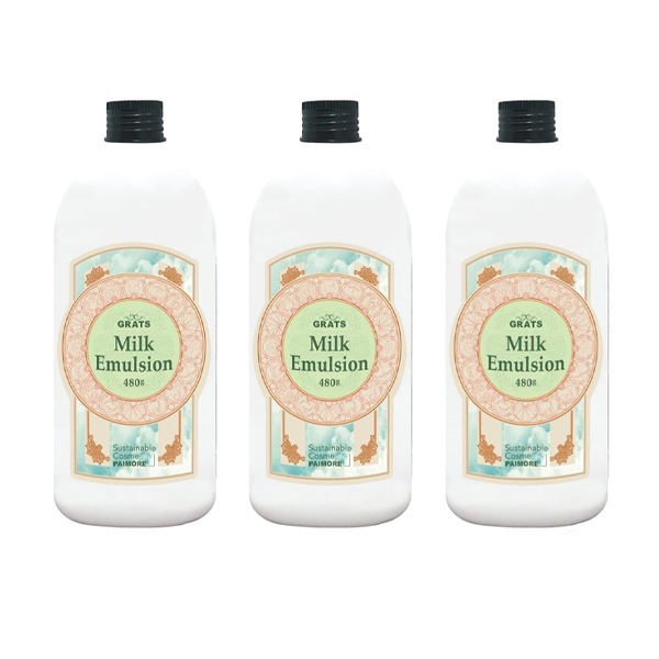 グラッツ ミルク エマルジョン 480g 詰め替え×3 個セット