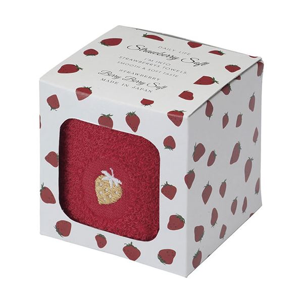 [5個セット] ストロベリーソフト ウォッシュタオル レッド C5062017X5 5,473円