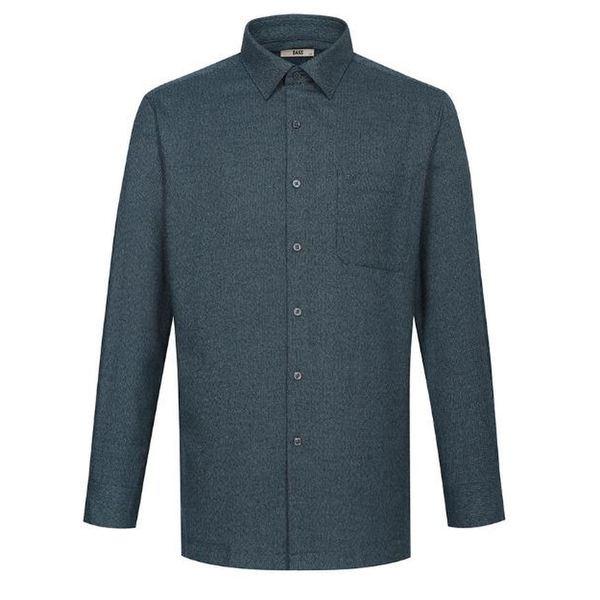 [25FW] 起毛ポリ混紡イージーケアソリッドパターンシャツ レギュラー_s