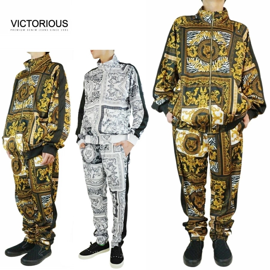 ビクトリアス VICTORIOUSメンズ セットアップST552 BAROQUE TRACK SUITS SET UPバロック トラック スーツ セットアップB