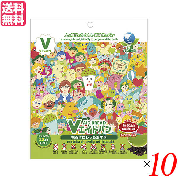 非常食 パン 5年保存 東京ファインフーズ Ｖエイド保存パン 抹茶クロレラ＆あずき 125g １０個