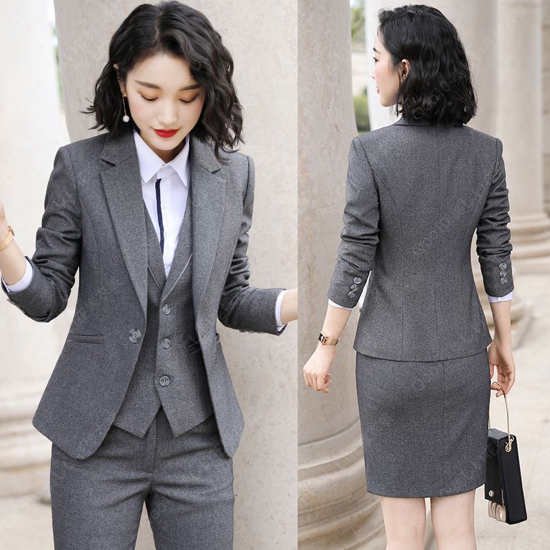 【限時優惠】スーツレディース3/4点セット ベスト付きスーツ ビジネススーツ セットアップスーツ フォーマルス-18