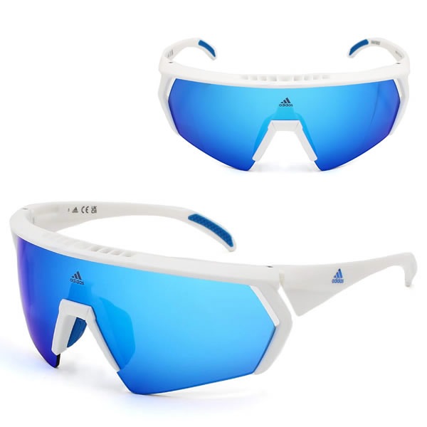 サングラス SP0063/S 24X 00 ホワイト ブルー グレー スポーツサングラス アジアンフィット メンズ レディース ユニセックス