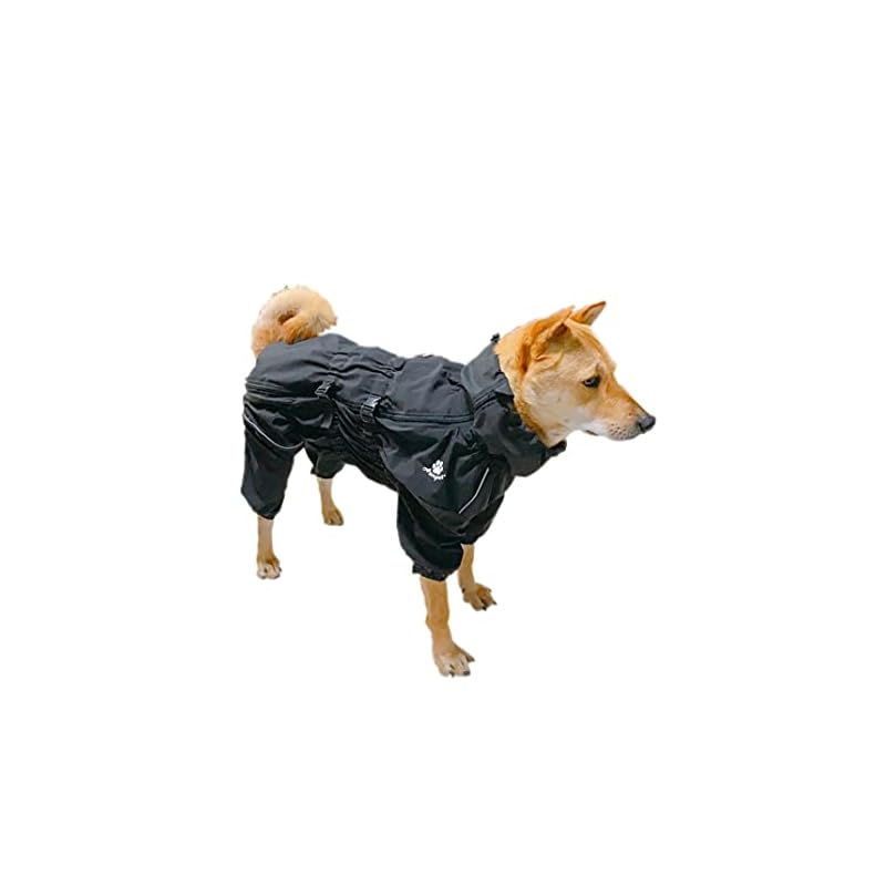 ASMPET 犬 服 レインコート ポンチョ 完全防水 軽量 ペット用品 雨具 防水 防雪 防塵 犬 レインコート 着脱簡単 梅雨対策 ドッグ レインコート カッパ 通気 大型犬 レインコート 耐久性
