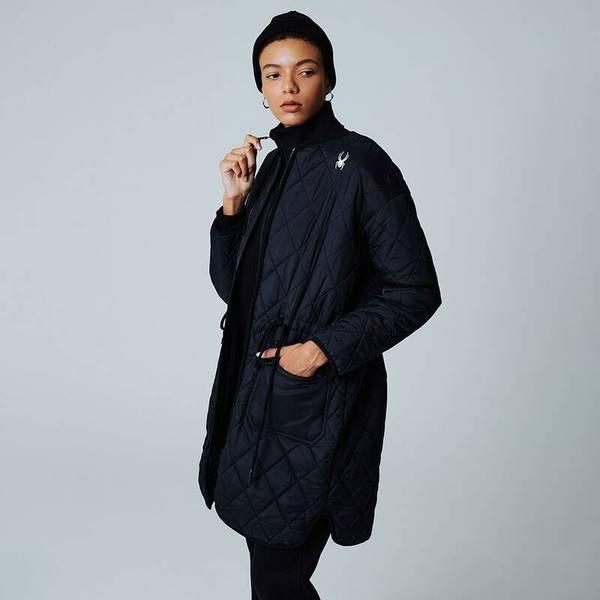 女性キルティングロングジャケット SPIWCNJK351WBLK 710076