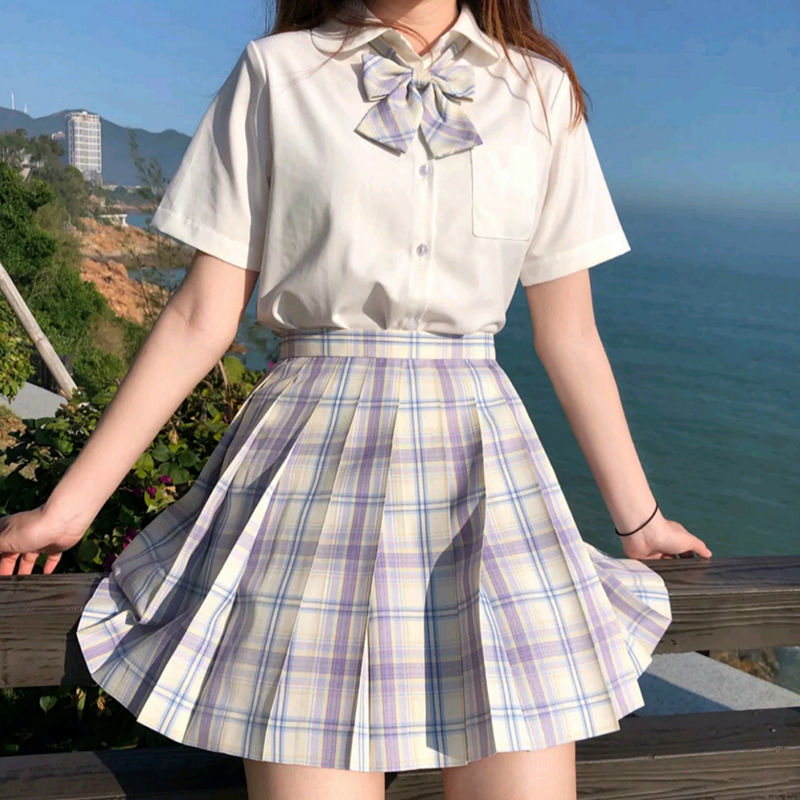 制服ミニスカート カレッジ風プリーツスカート JK シャツ単品511