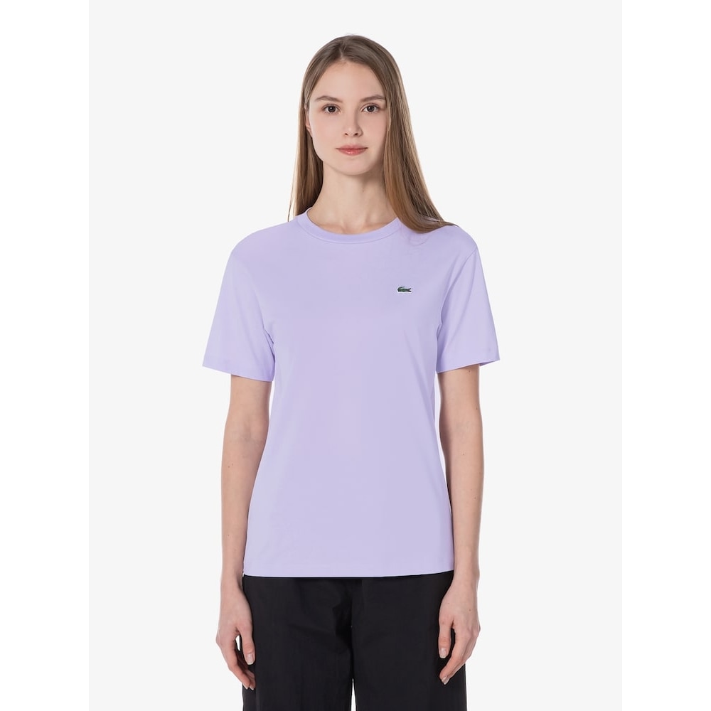 LACOSTE 女性用ベーシッククルーネックショートスリーブ T シャツ TF545E-54G IY2 Q2NTF545E-54GIY2