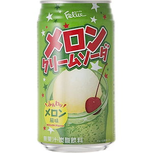 メロンクリームソーダ 缶 350ml ×24本 炭酸飲料 国内製造