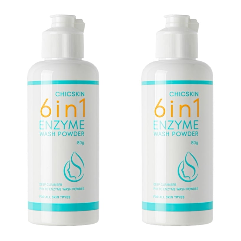 シックスキン6in1 エンザイム ウォッシュパウダー　80g X 2EA 【トーンアップと肌の弾力の臨床実験完了特許物質を配合】