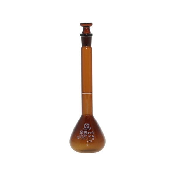 メスフラスコ 茶褐色 スーパーグレード 25mL [020070-25]