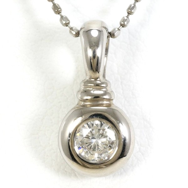 K18 18金 WG ホワイトゴールド ネックレス ダイヤ 0.22 鑑定書 ジュエリー 中古