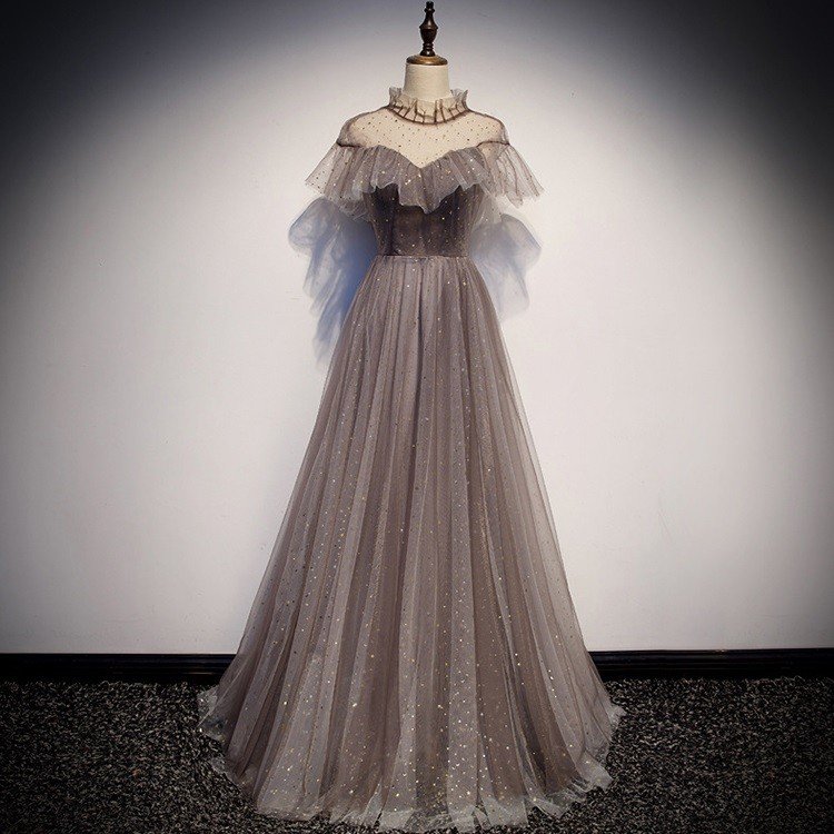 ウェディングドレス レディース ハイネック セクシー 姫系ドレス 背出し 結婚式/二次会/成人式/パ