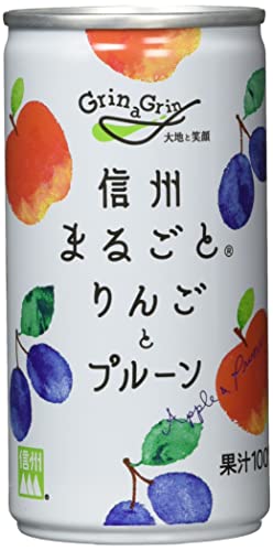 Grin a Grin（グリンアグリン） 長野興農 信州まるごとりんごとプルーン 190ｍｌｘ30本