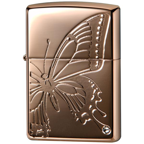 2BTF-PG ピンクゴールド バタフライ スワロフスキー オイルライター