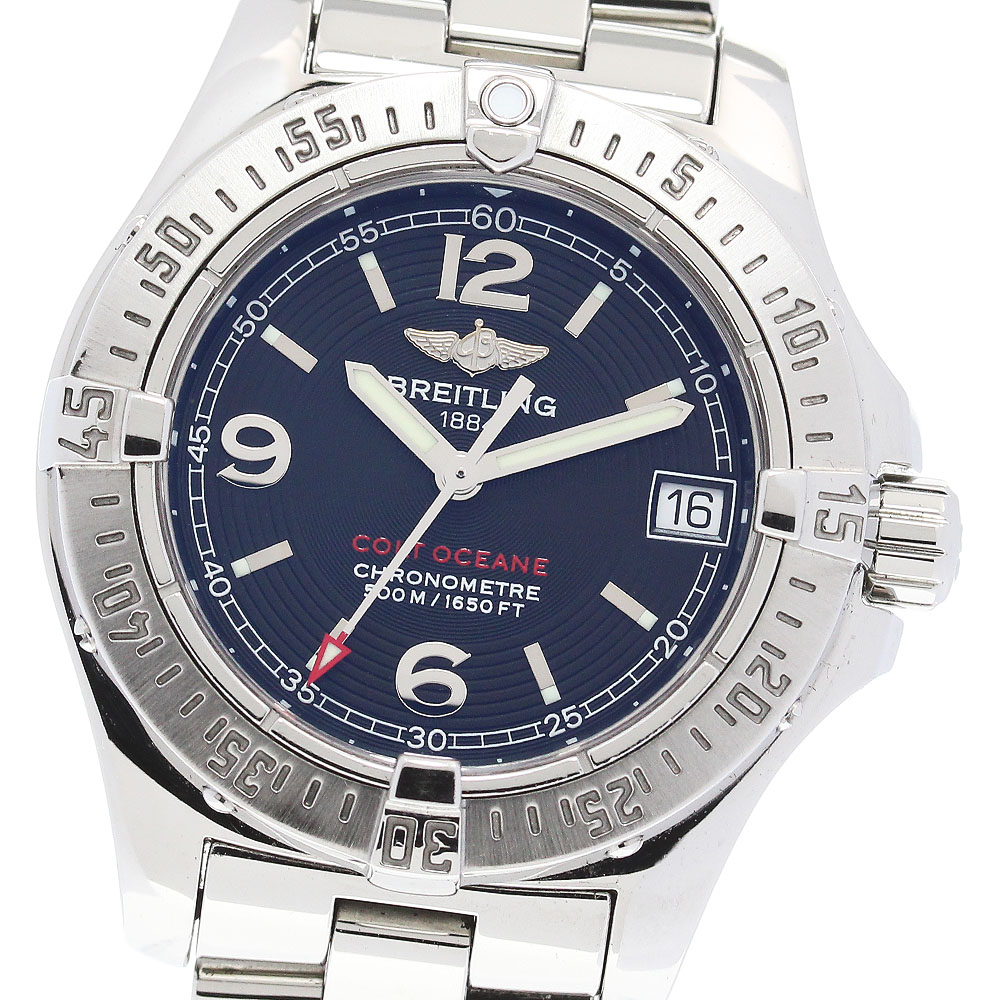 ブライトリング BREITLING A77380 コルト オーシャン デイト クォーツ レディース 保証書付き_846862【中古】