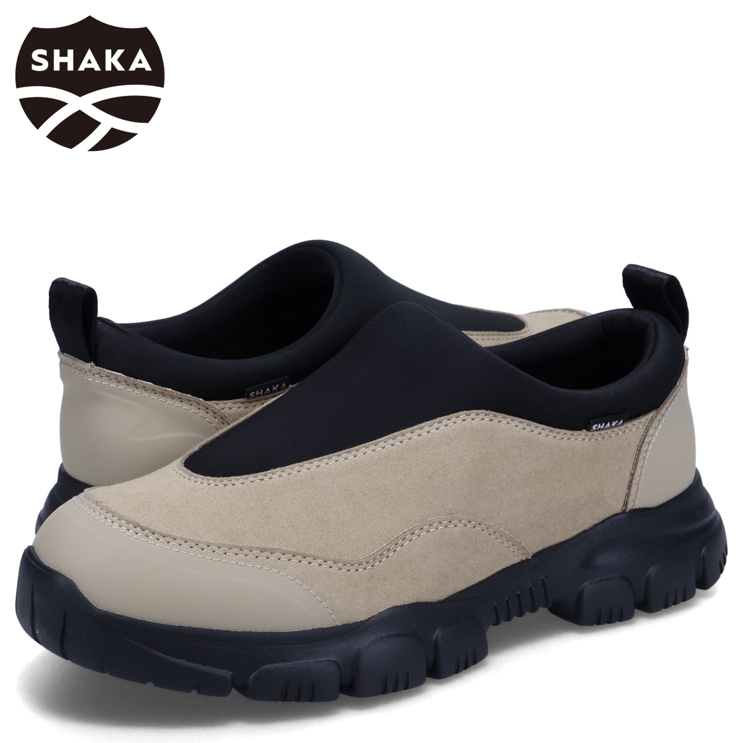 スリッポン シューズ トレック モック メンズ ベージュ SK-256
