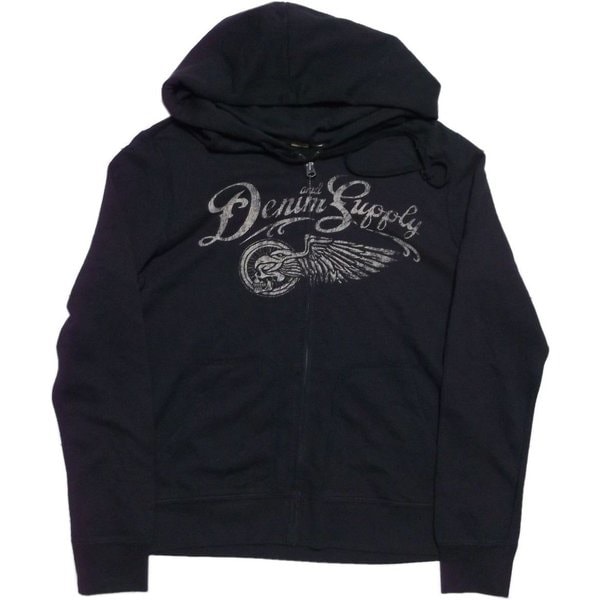 LA直輸入 デニム＆サプライ メンズ プリント スウェットパーカ チャコールグレー print sweat parka ラルフ 004