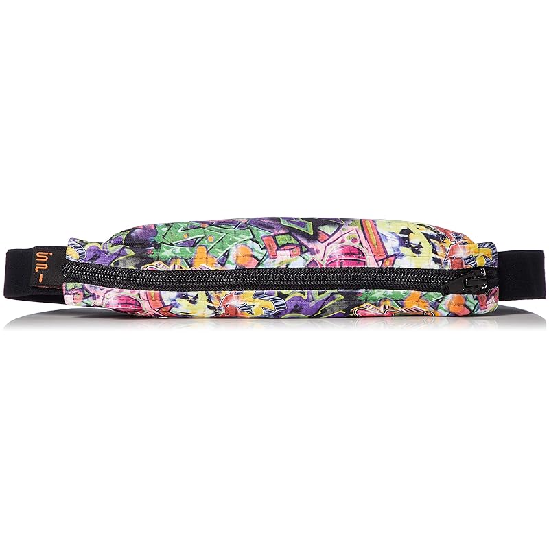 即納：[スパイベルト] SPIBELT 伸びるウエストポーチ ウエストバッグ ランニング トラベル アウトドア セキュリティ ウエストポーチ グラフィティ/ブラック