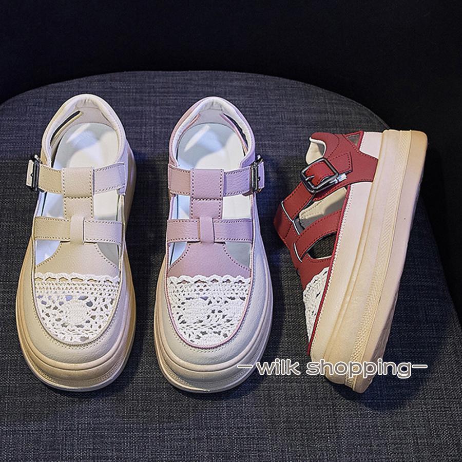 スニーカーサンダル 厚底 レディース春夏