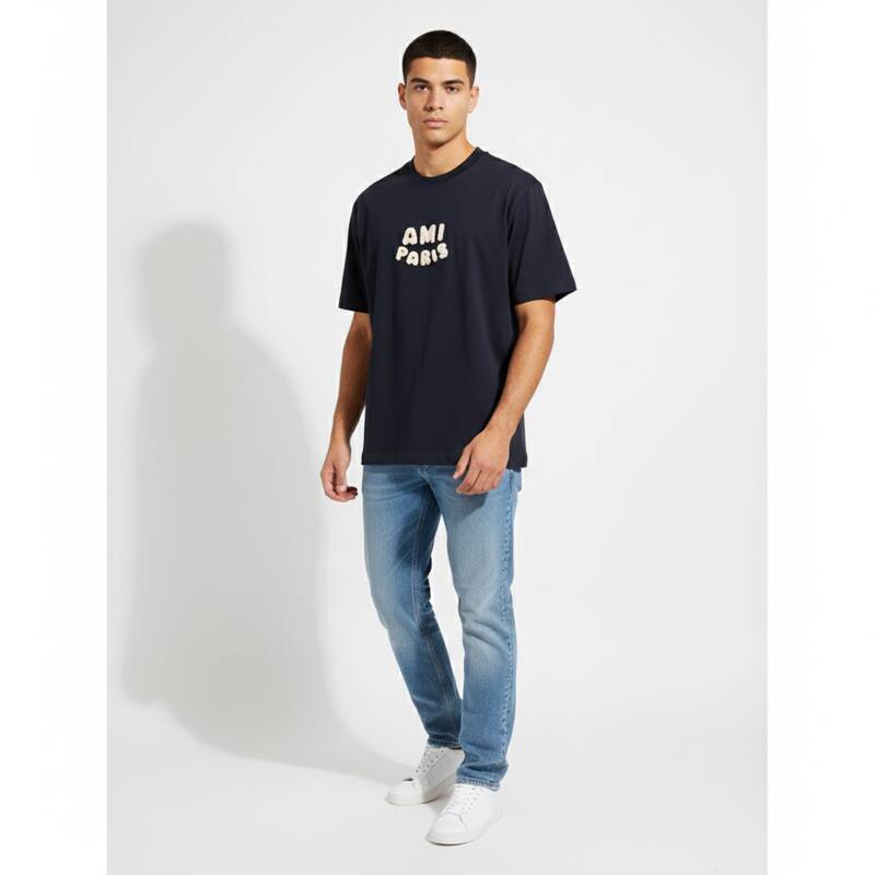 アミ・パリス ロゴ入り メンズ半袖Tシャツ UTS075 726 4011