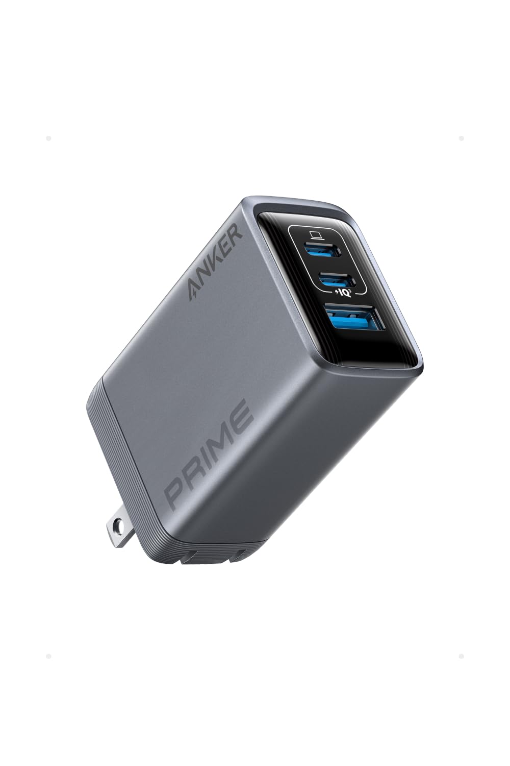 Anker Prime Charger (100W, 3 Ports, GaN) 【PSE技術基準適合/折りたたみ式プラグ】MacBook PD対応Windows PC iPad iPhone Gal