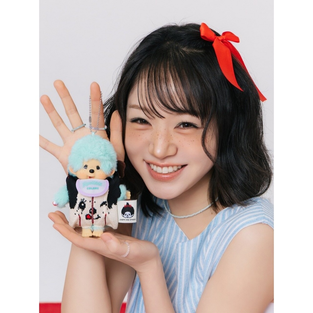 JOSEPH & STACEY LPK ミニマルチポーチモンチッチガールブラックリボンワッペン付きレッド