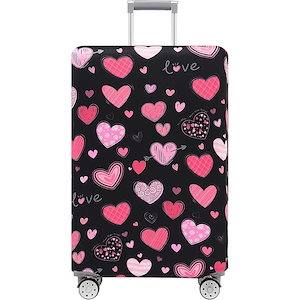 旅行,スーツケース,荷物,プロテクター,アクセサリー用のストレッチ防塵カバー Black love XL