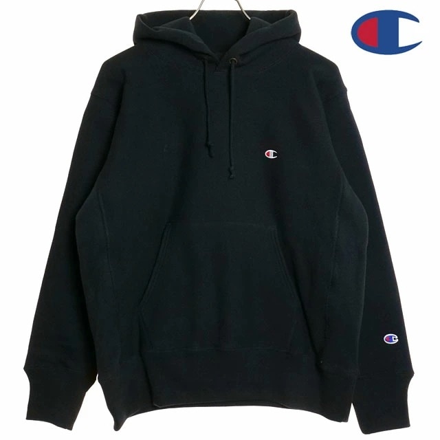 メンズ リバースウィーブ フーデッドスウェットシャツ [C3-Y133] REVERSE WEAVE HOODED SWEATSHIRT トップス パーカー プルオーバー BLACK