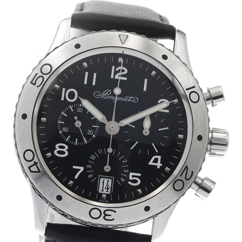 ブレゲ Breguet 3820 トランスアトランティック タイプ XX デイト クロノグラフ 自動巻き メンズ _892545【中古】