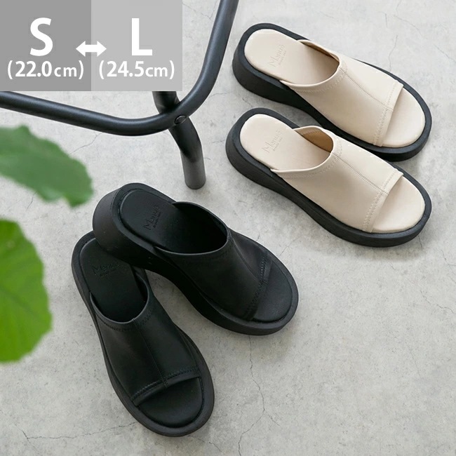 サンダル レディース スリッパ つっかけ かかとなし 履きやすいミドルヒール 厚底 ミュールサンダル やわらかい 痛くない 歩きやすい 疲れない ラウンドトゥ おしゃれ ブラック ホワイト 最強配送