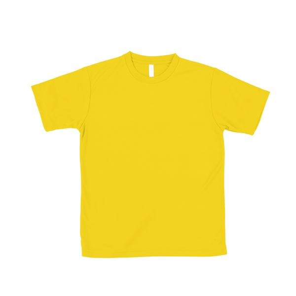 （まとめ）ATドライTシャツ L イエロー 150gポリ100%(×10セット)