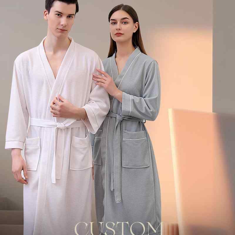 パジャマ ナイトウェア レディース メンズ カップル ファッション 春秋 バスローブ ナイトガウン 吸水 速乾 シンプル
