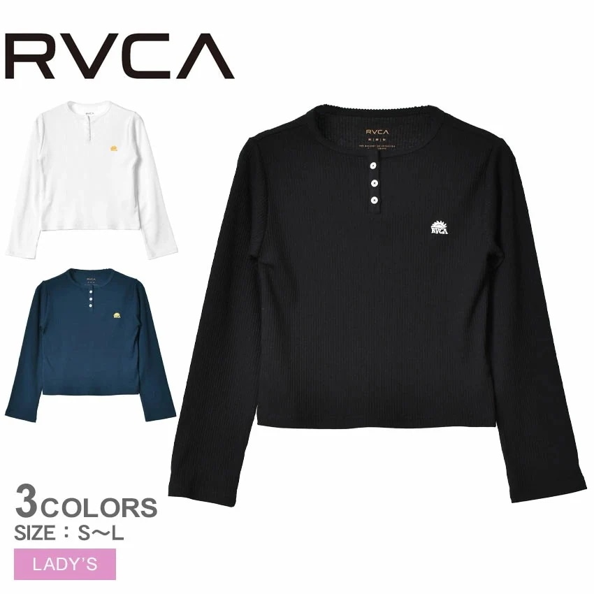 メガ割 TINY HENLY LT ロングスリーブＴシャツ BD043056 レディース トップス カジュアル ロンT ヘンリーネック ウエア ロゴ ワンポイント 保温性 長袖 普段使い 毎日使い