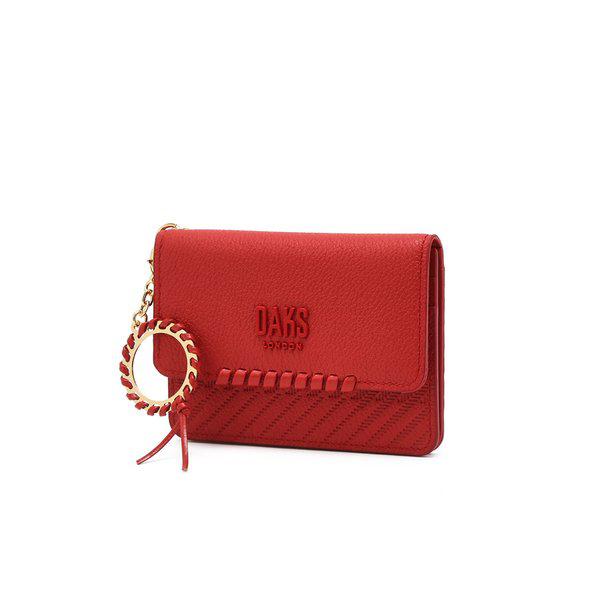 [26SS] [HOUSE CHECK] レッドロゴ配色 牛革カード入れ DCHO6E182R2