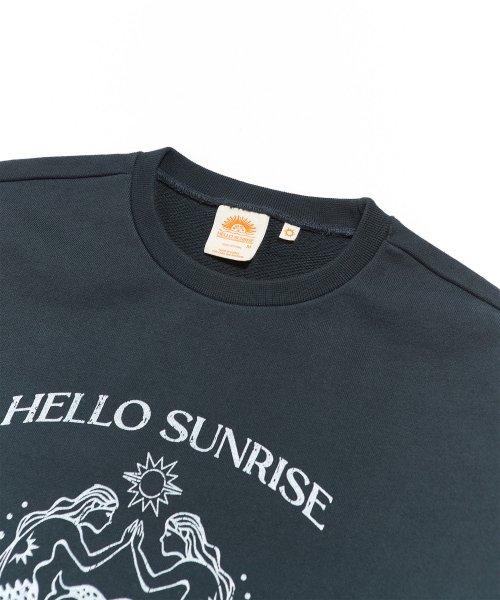 Qoo10 Hello Sunrise Logo Sweatshirt ロゴ 長