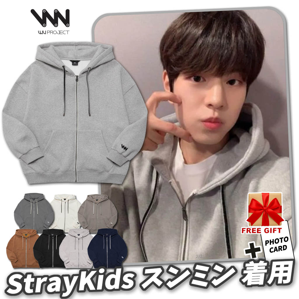 [StrayKids スンミン着用] Waping Hoodie Zip-Up 8 Colors [WV PROJECT] ワッピング フーディー ジップアップ 8色