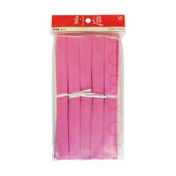 （まとめ）今村紙工 おはながみ 10枚折加工済 桃OH-405 1パック（10本）(×50セット)