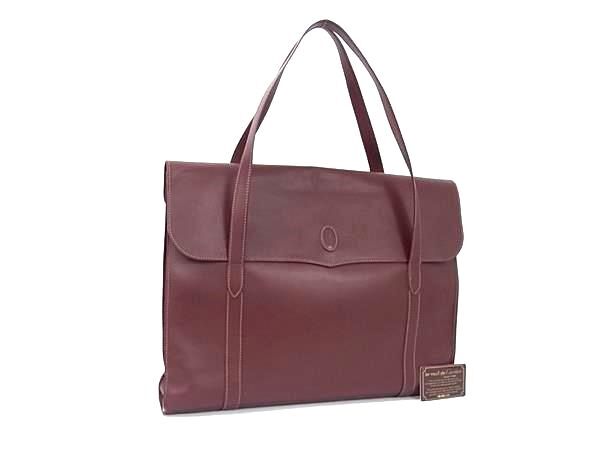 Cartier カルティエ トートバッグ マストライン - ボルドー レザー レディース【本物保証】