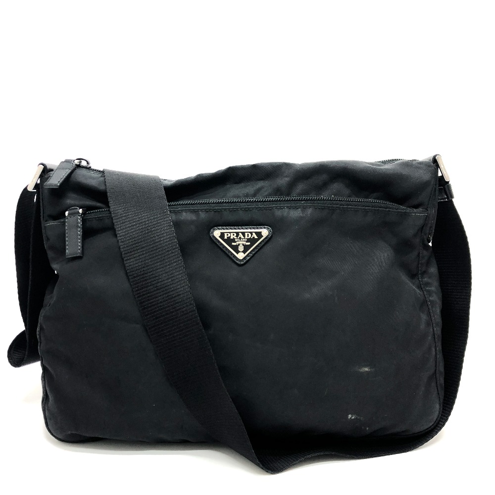 ショルダーバッグ 三角プレート ショルダーバック カバン バック 肩掛けバック 斜め掛けバック ナイロン ブラック