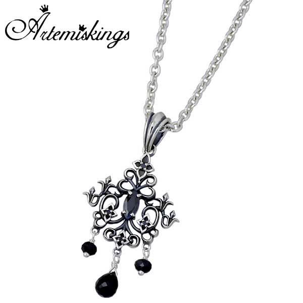 アルテミスキングス ARTEMIS KINGS アンティークシャンデリア シルバー ネックレス アクセサリー ブラックキュービック シルバー 925 スターリングシルバー AKP0075CL60