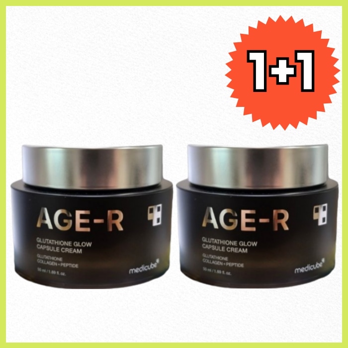 [1+1] AGE-R エイジアール グルタチオン グロー カプセル クリーム 50ml+50ml