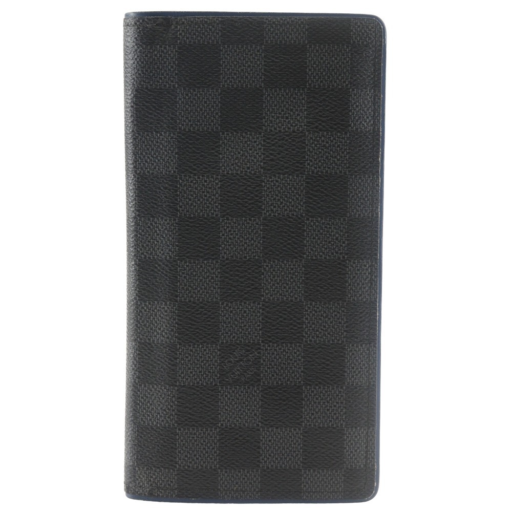 ポルトフォイユブラザ N63266 長財布 ダミエグラフィットキャンバス ネプテューヌ 黒 SP5105 メンズ 中古品