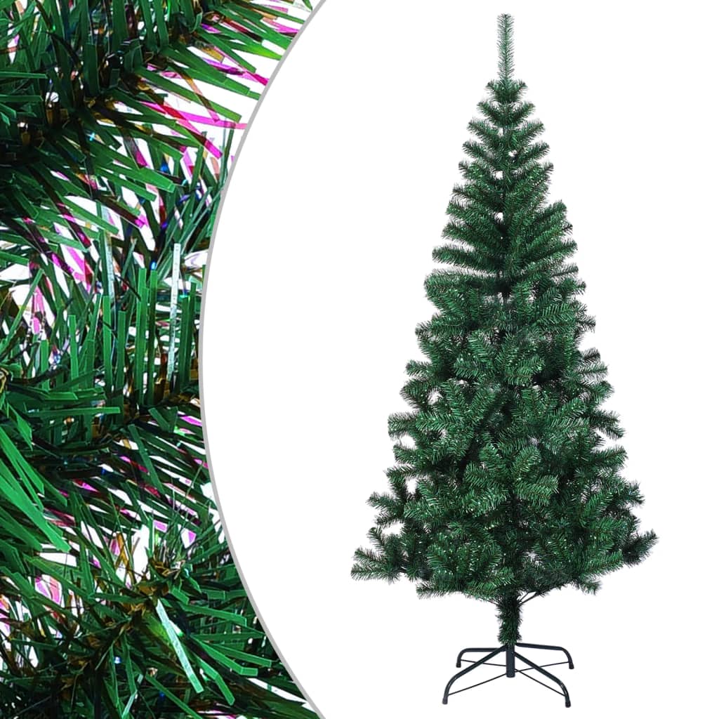 人工クリスマスツリー イリデッセントカラーの枝先 グリーン 180 cm PVC製