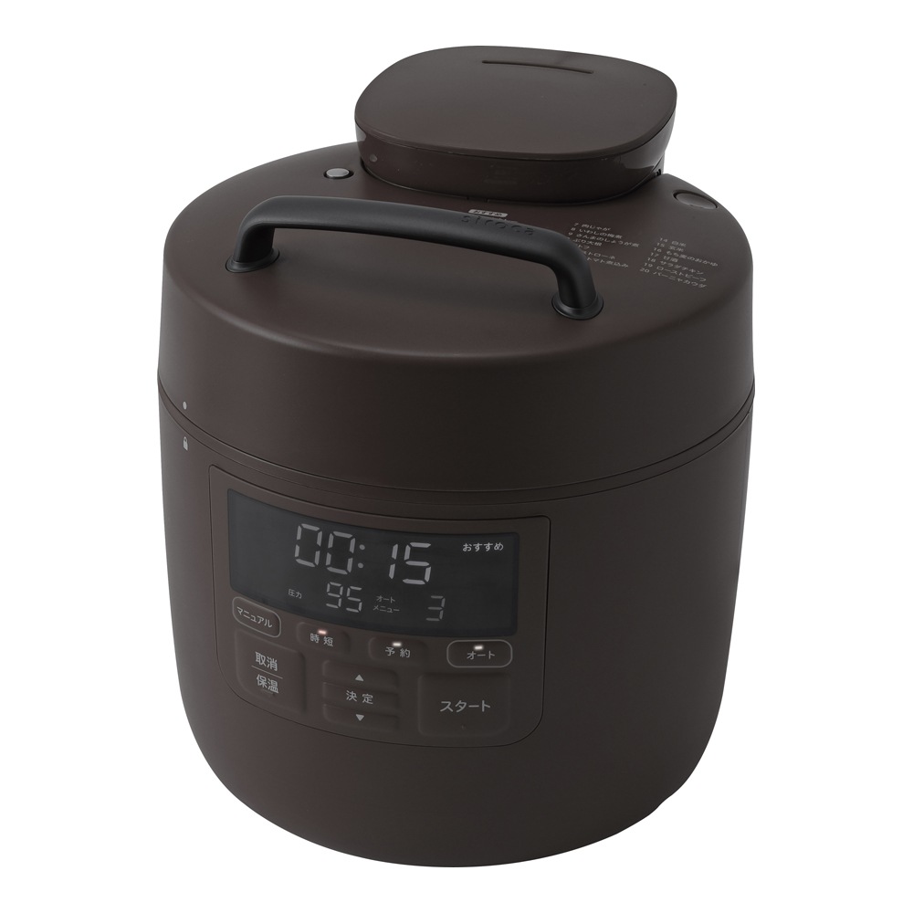 シロカ SP-2DM251(T) 電気圧力鍋　ダークブラウン SP2DM251T 14,652円