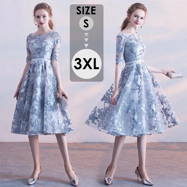 新しい ドレス 大人 ピアノ 発表会 演奏会用ドレス 演奏会 イブニングドレス 結婚式 母親 ピアノ発表会 中学生 パーティードレス 発表会ドレス ショート丈ドレス 膝丈 高校生 大きいサイズ コンク