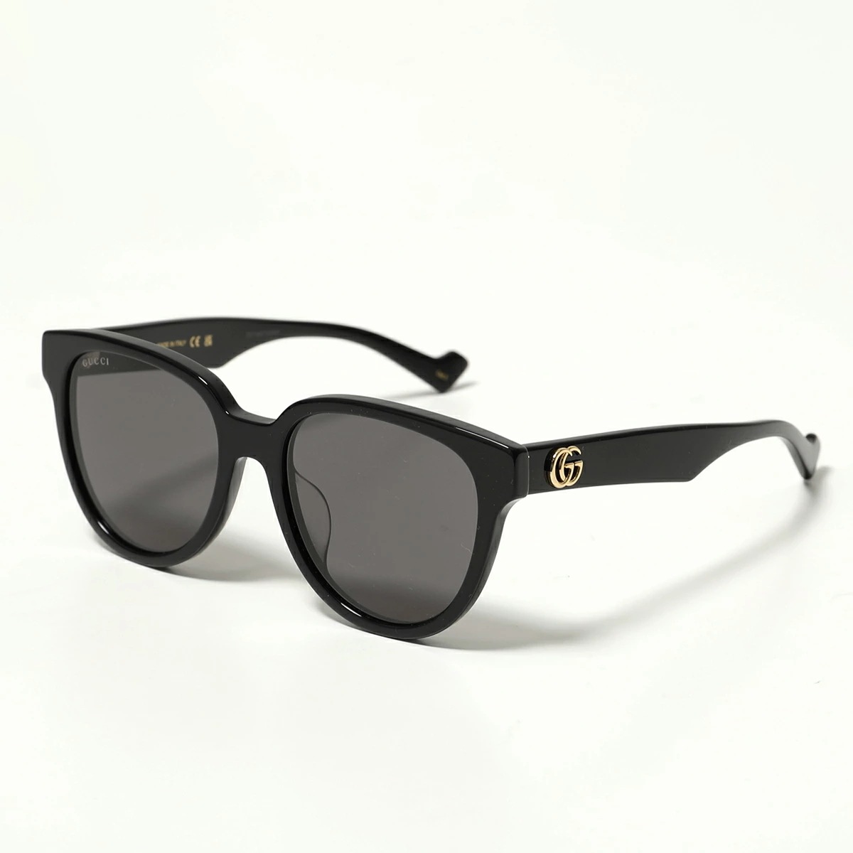 GUCCI グッチ サングラス GG0960SA レディース メガネ ウェリントン型 GGロゴ メタルロゴ UVカット 眼鏡 アイウェア 002/BLACK-BLACK-GREY